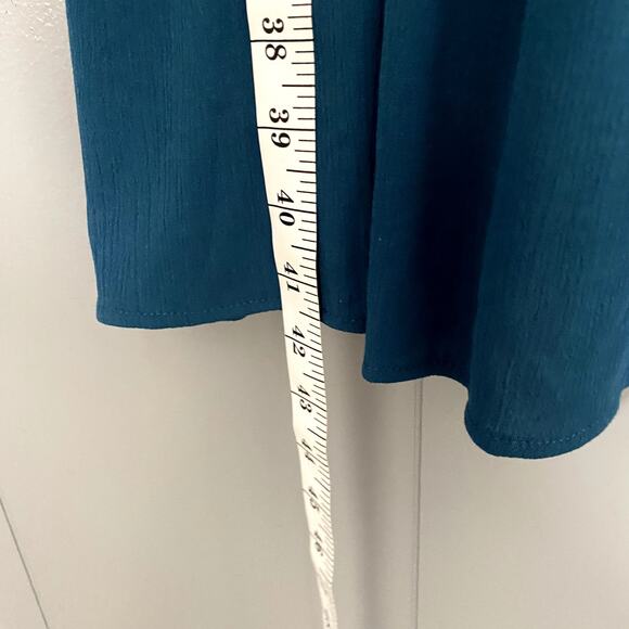 Torrid Legion Blue Floral Smocked Mini Crinkle Gauze Blouson Sleeve Dress 4X - Picture 6 of 9